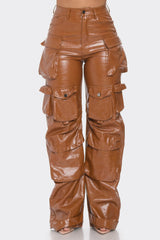 Luxe Cocoa Cargo Pants