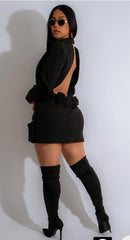 Black Rose Blazer Dress