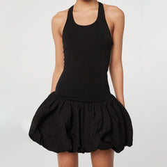 Black Dahlia Puff Dress