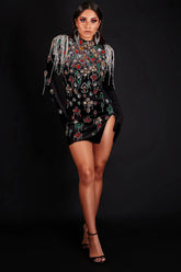 Ms. Hollywood Embellished Mini Dress
