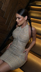 Champagne Wishes Bandage Dress