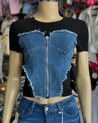 Denim Dare Top