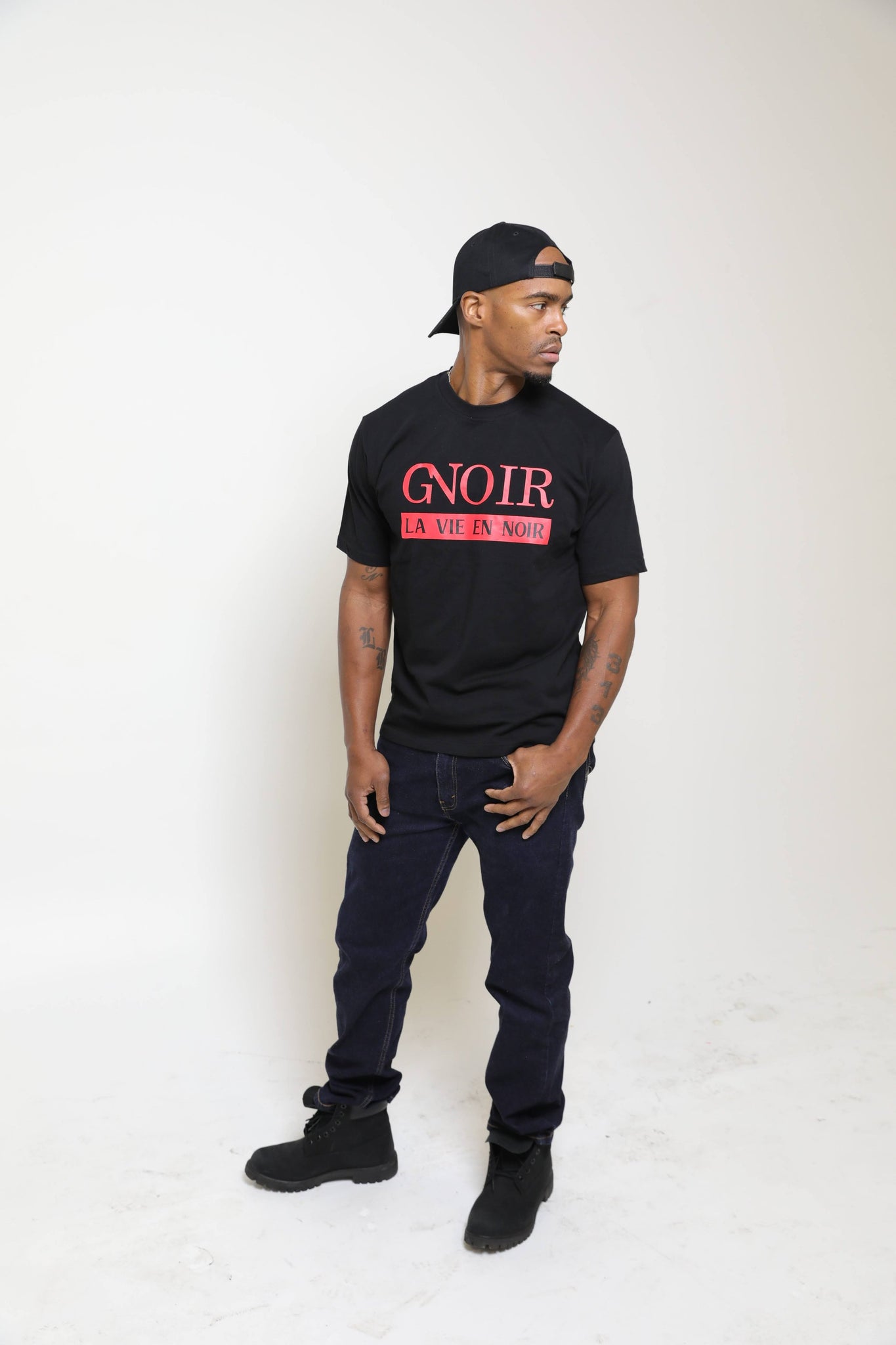 GNOIR BLACK RED T.Shirts Only