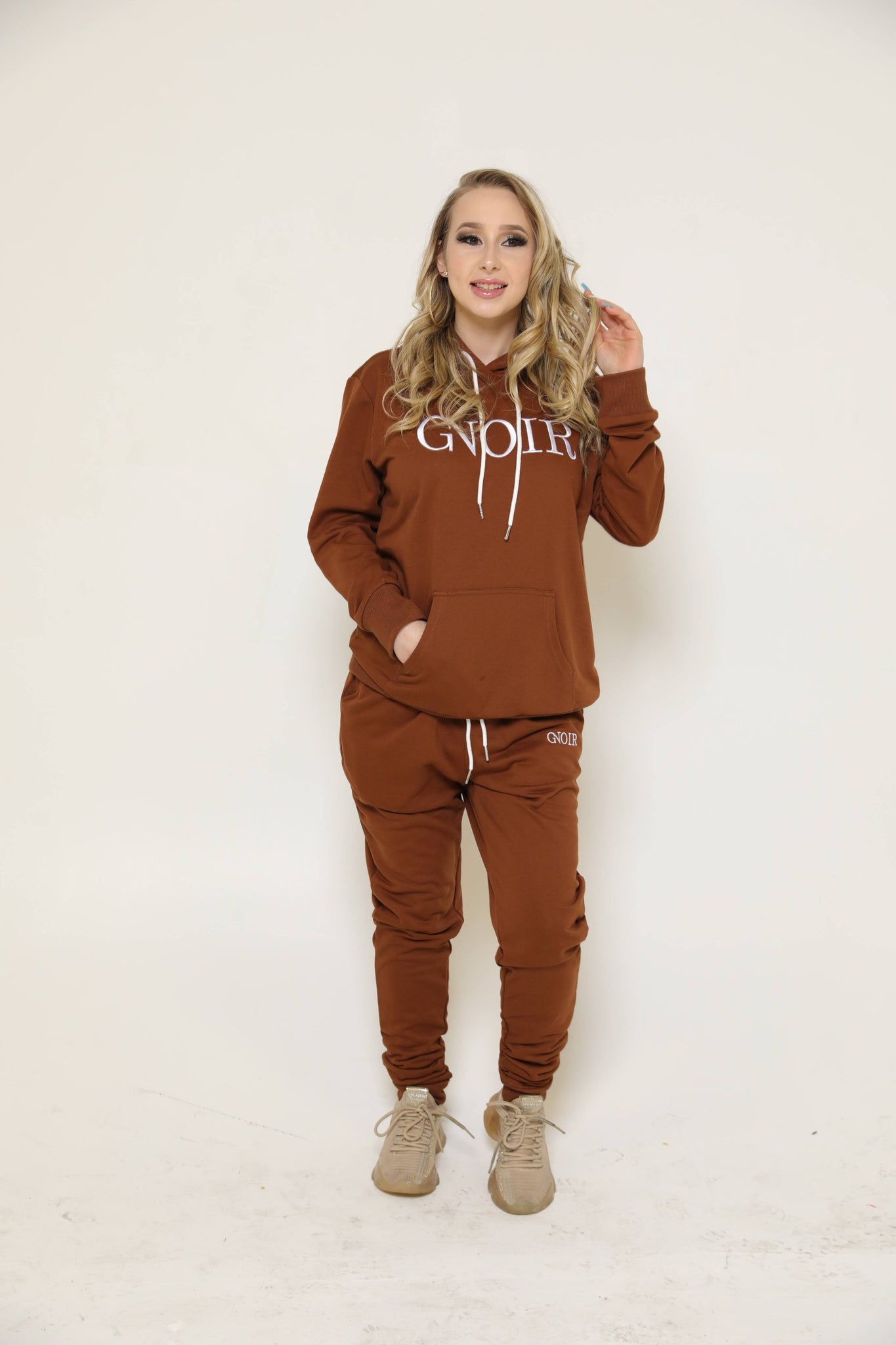 BROWN/WHITE TRACKSUIT- UNISEX