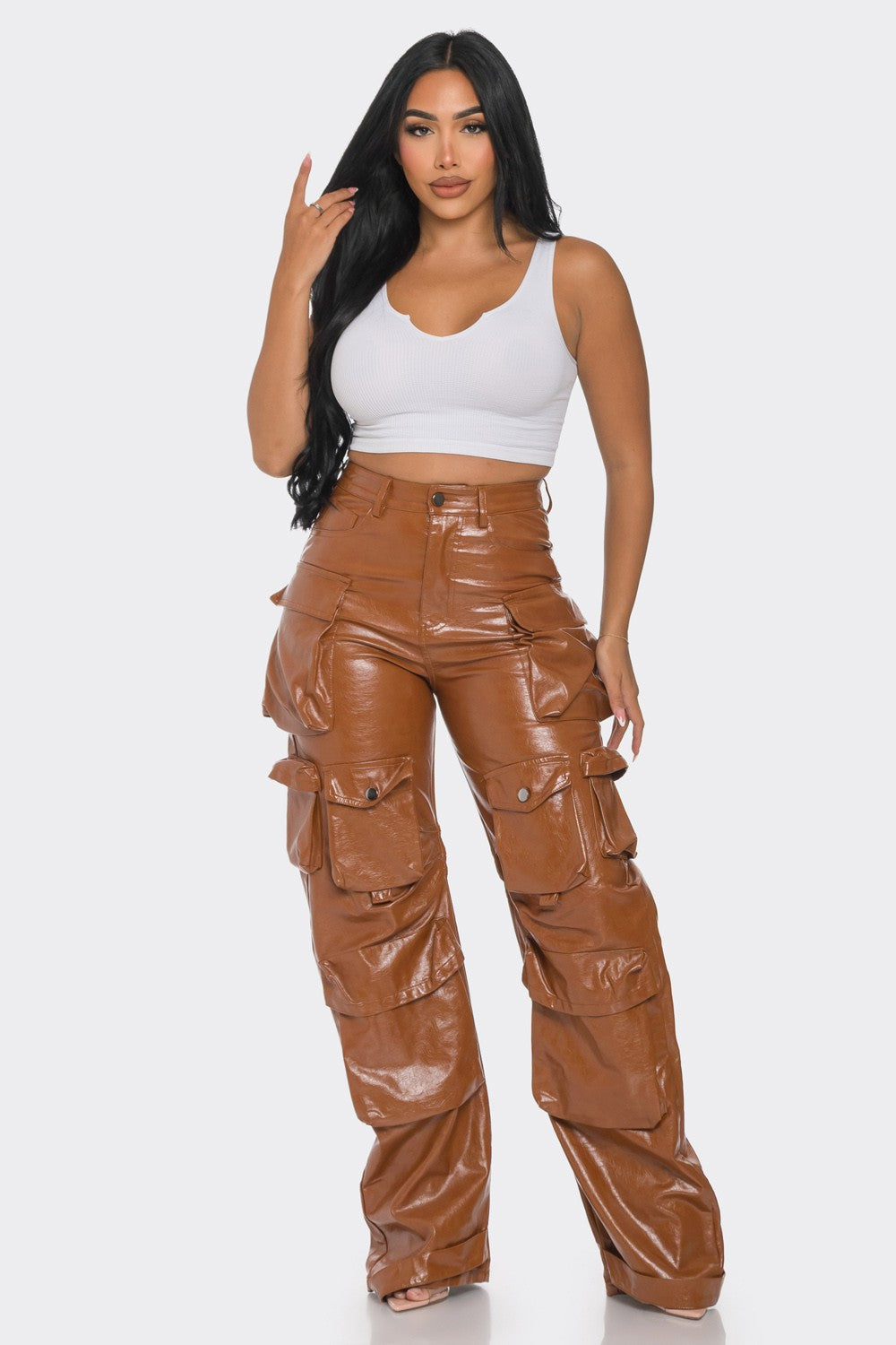 Luxe Cocoa Cargo Pants