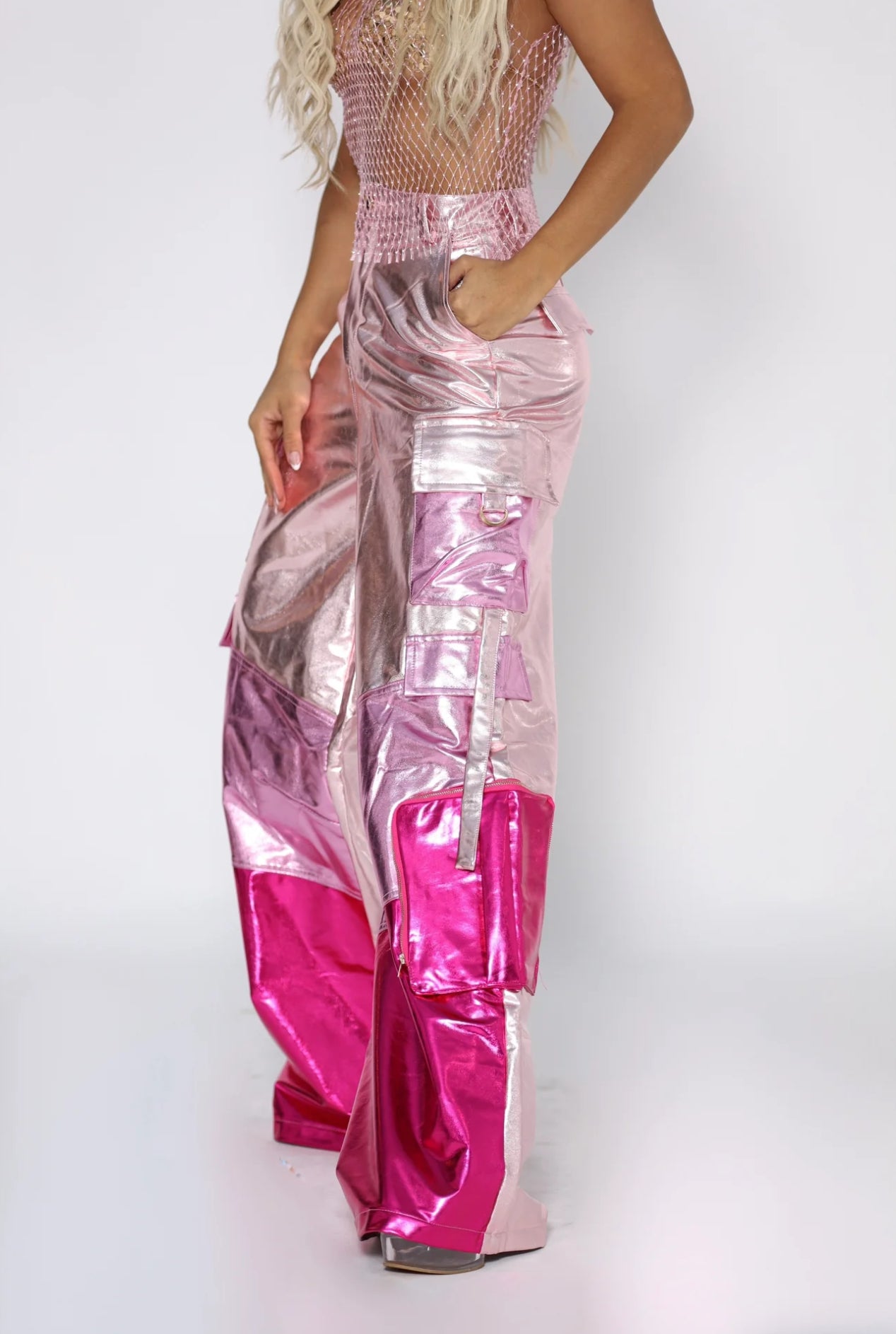 Pink Stardust Cargo Pants