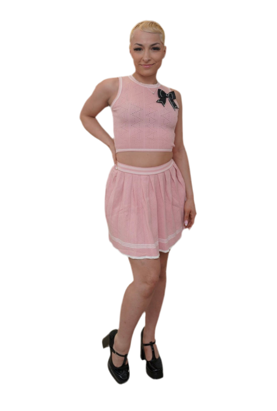 Match Point Pleated Set