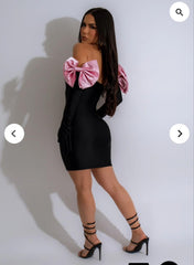 Pink Bow Affair Mini Dress