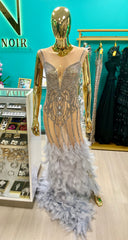 Rhinestone Feather Dress