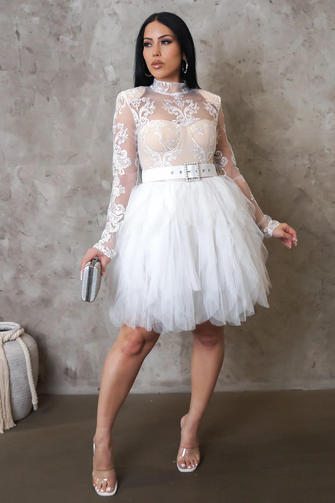 Lady In Lace Dress