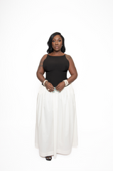 Classic Contrast Maxi Dress