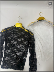 Lace Luxe Turtleneck Top