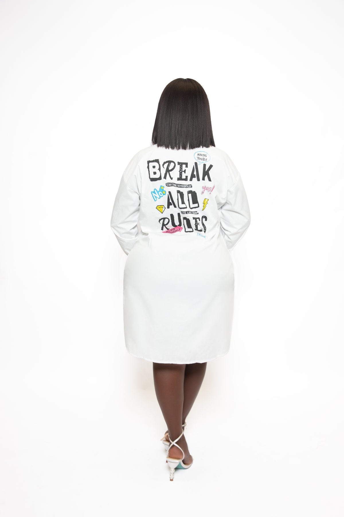Rebel Script Shirt Dress