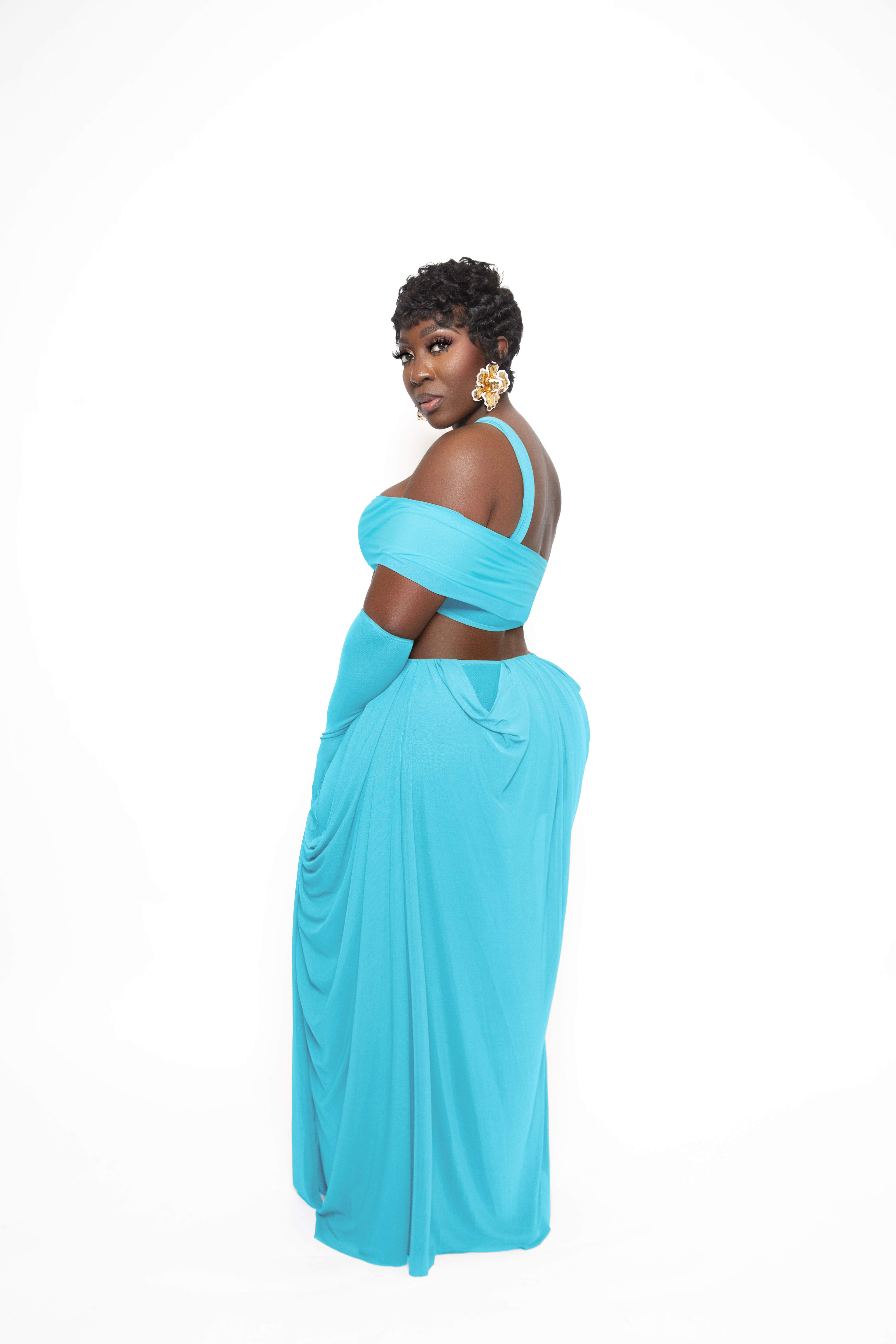 goddess dress blue Sky Blue Greek Goddess Maxi Dress for Women