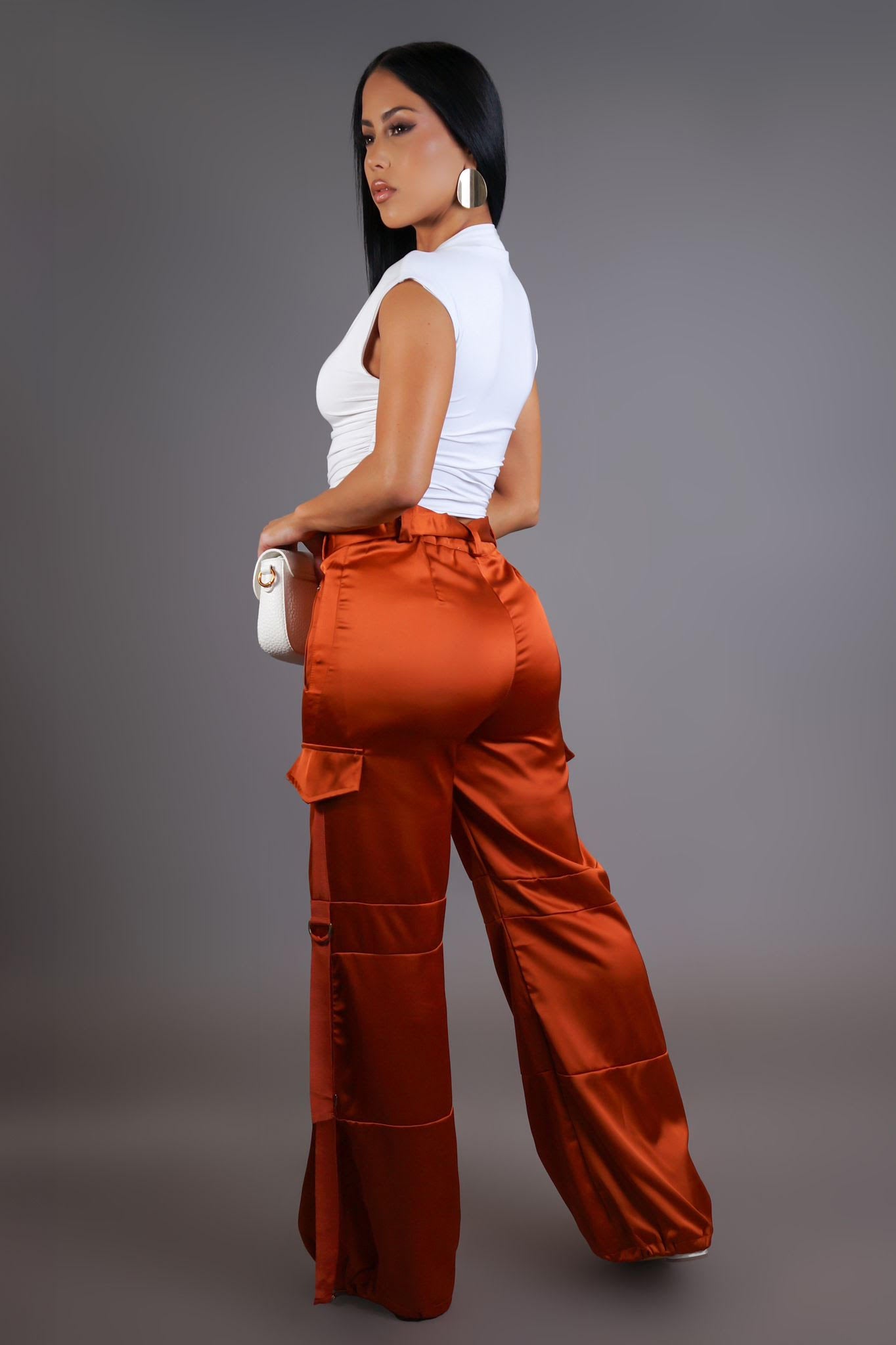 Satin Luxe Cargo Pants