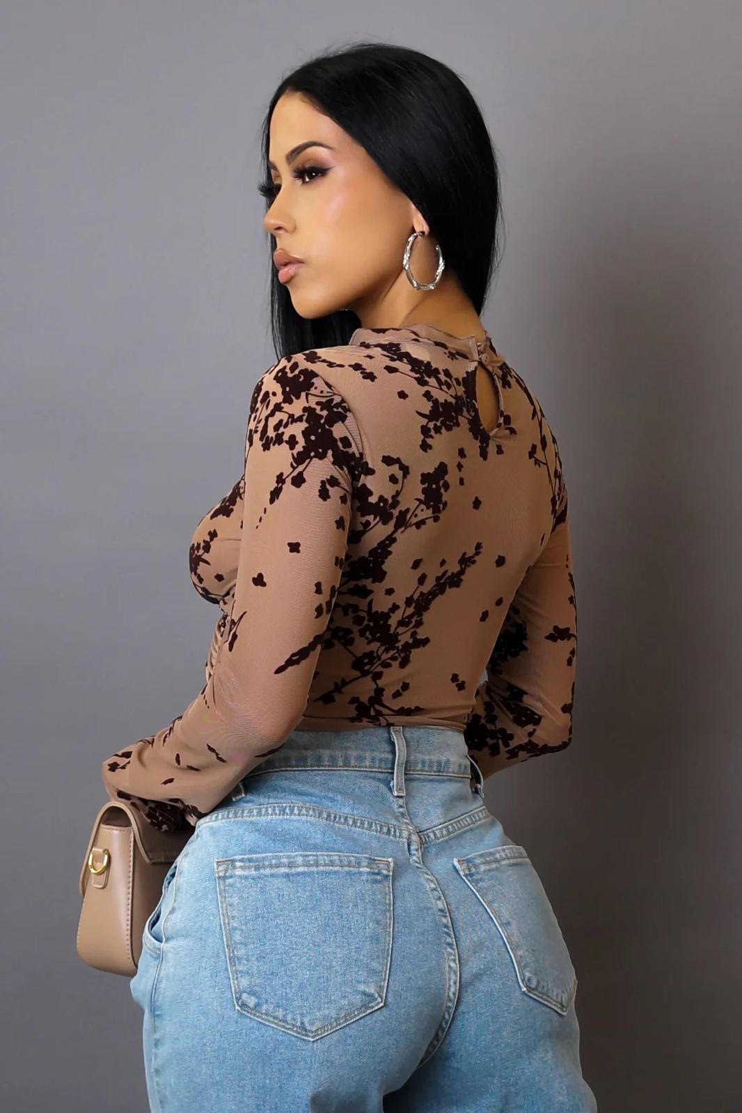 Wild Flowers Mesh Bodysuit