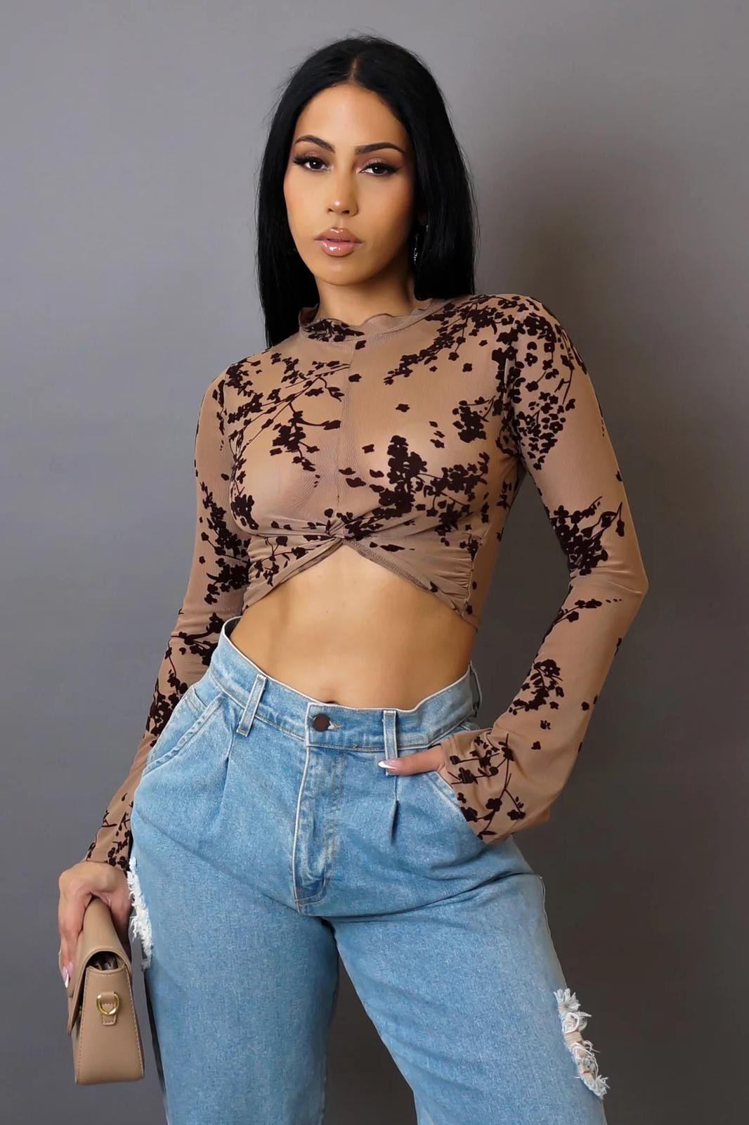 Wild Flowers Mesh Bodysuit