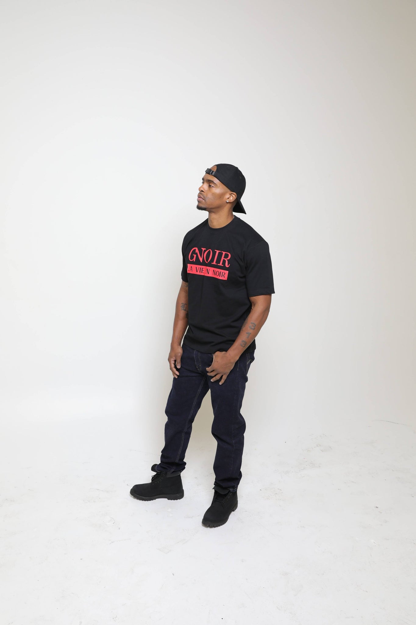 GNOIR BLACK RED T.Shirts Only