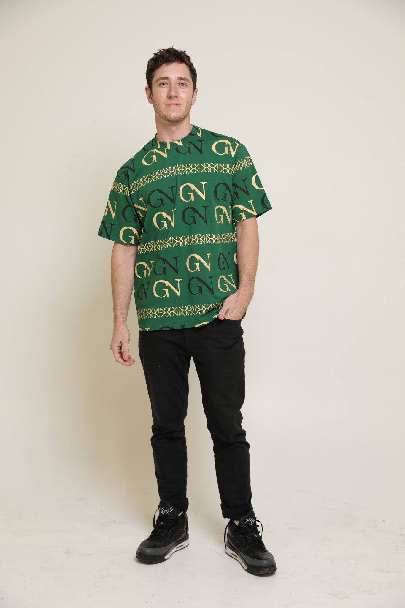 GREEN MULTI -PRINT  T.Shirts only