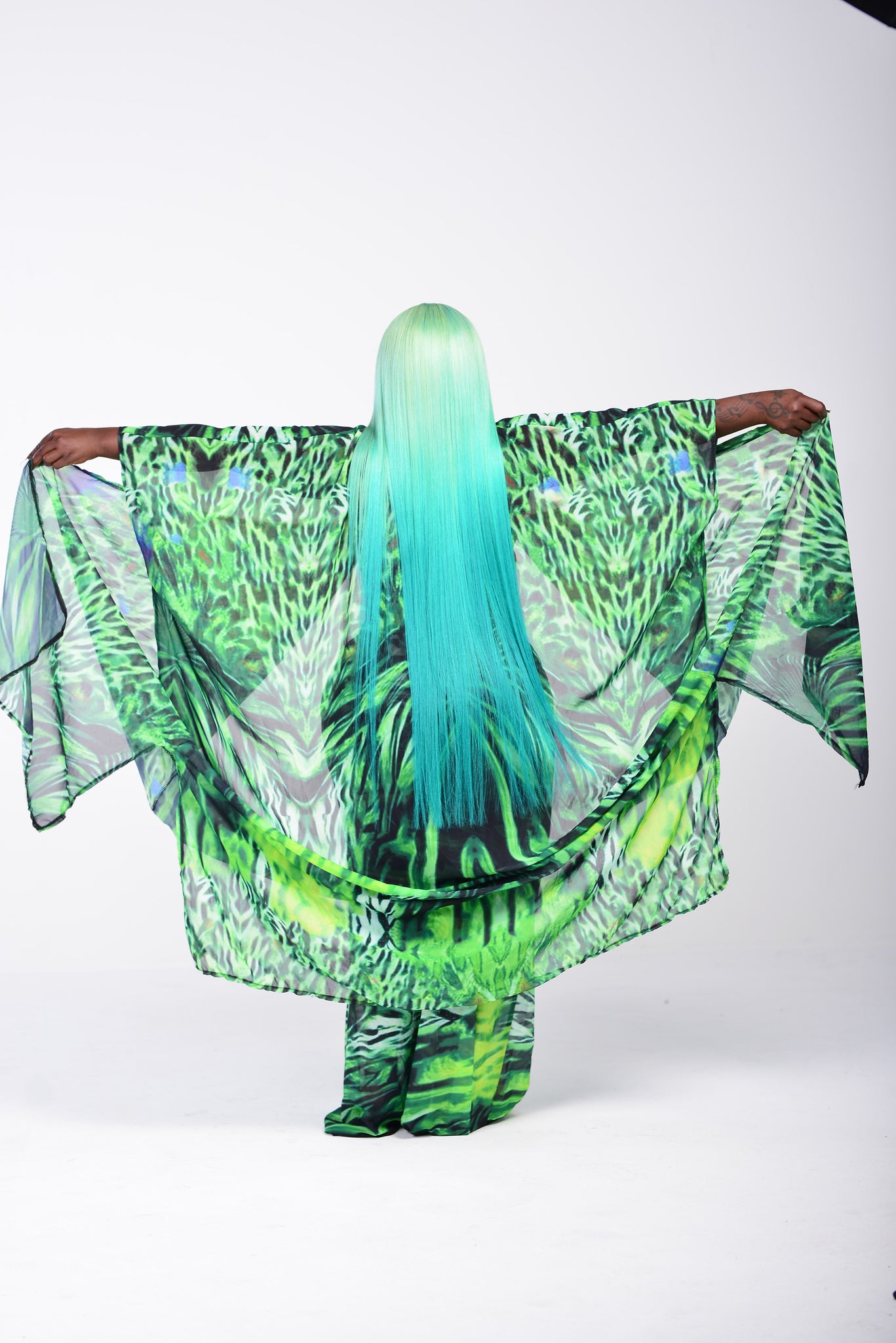 GREEN RIMBA KIMONO