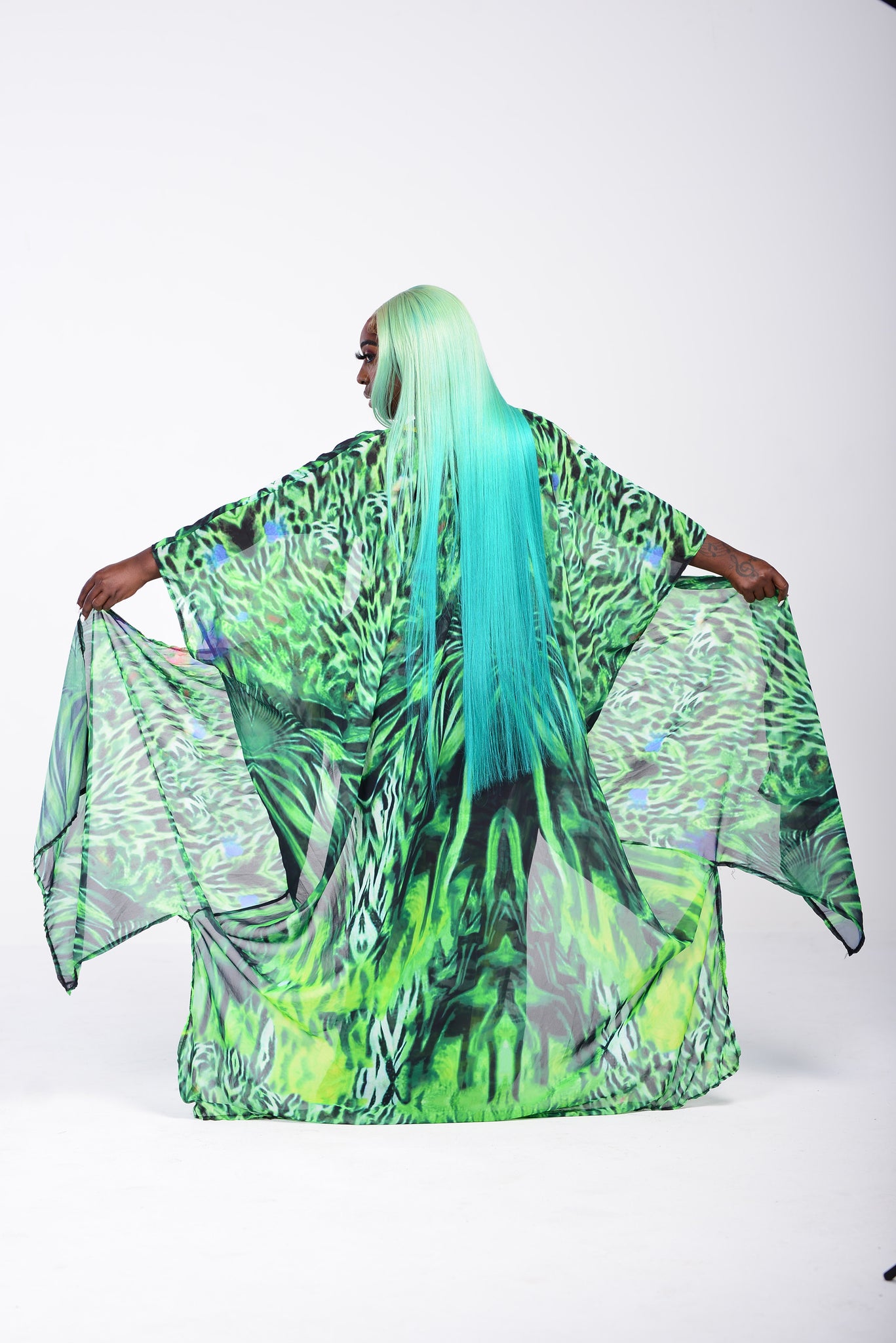 GREEN RIMBA KIMONO