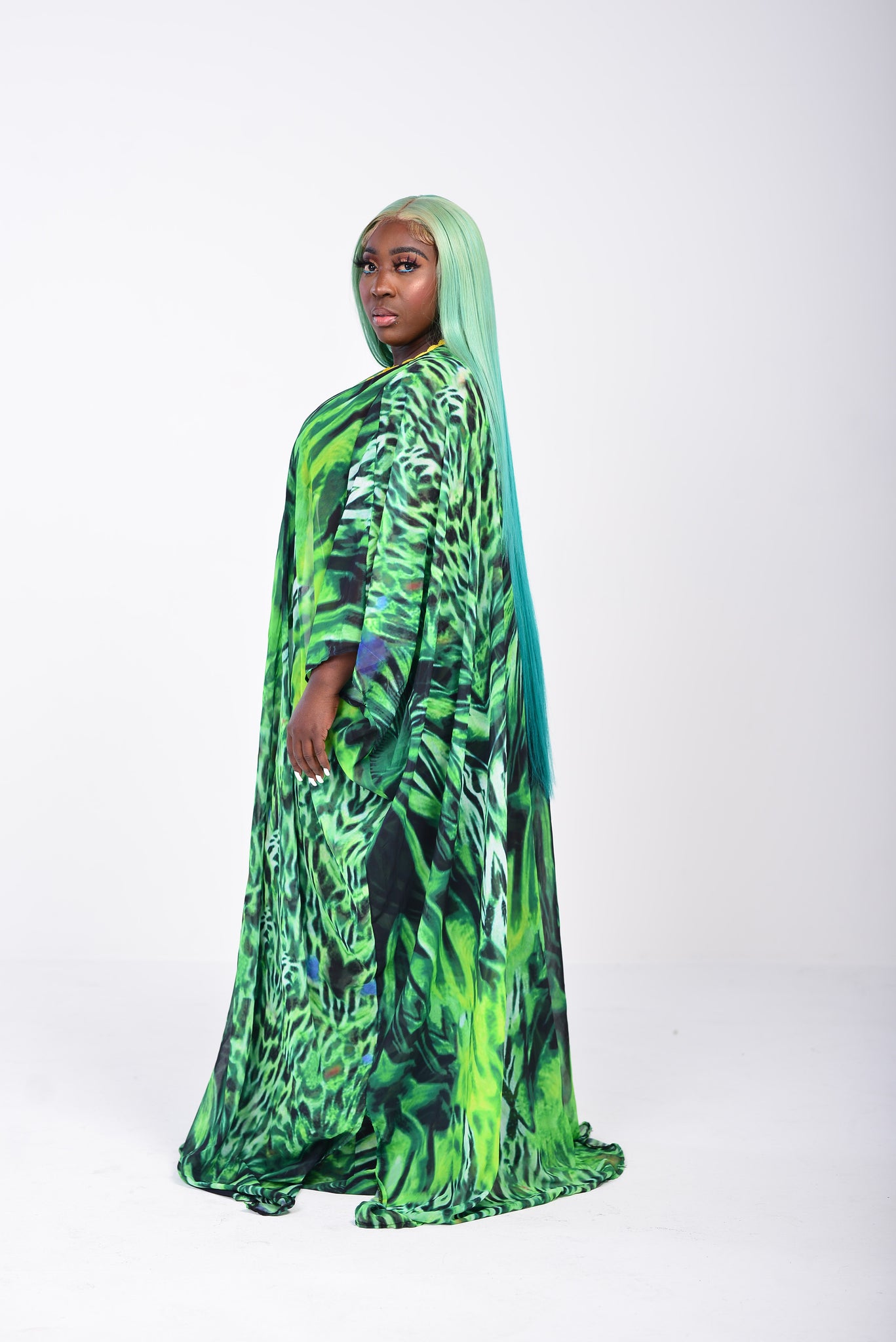 GREEN RIMBA KIMONO