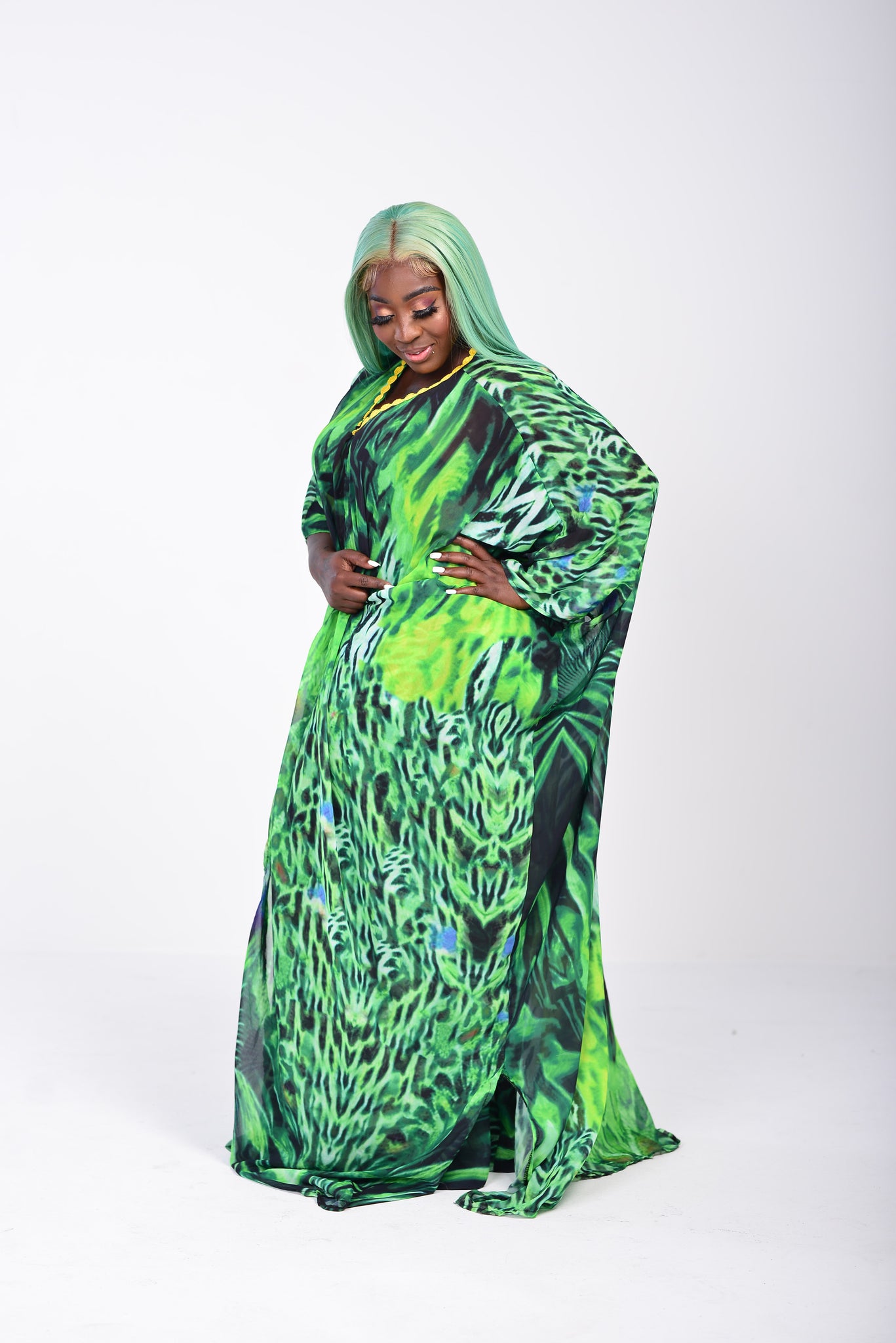 GREEN RIMBA KIMONO