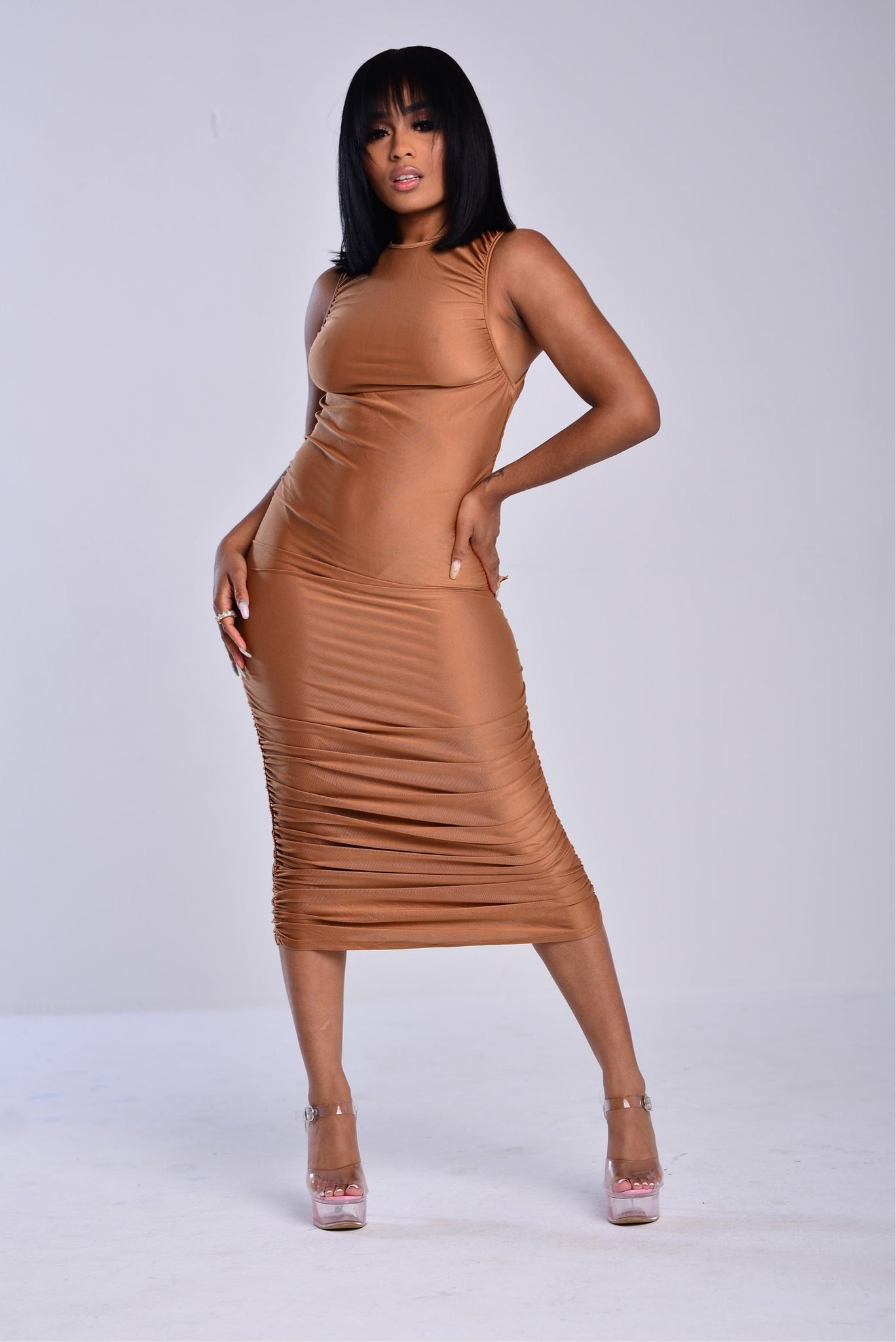 COCOA CASCADE DRESS
