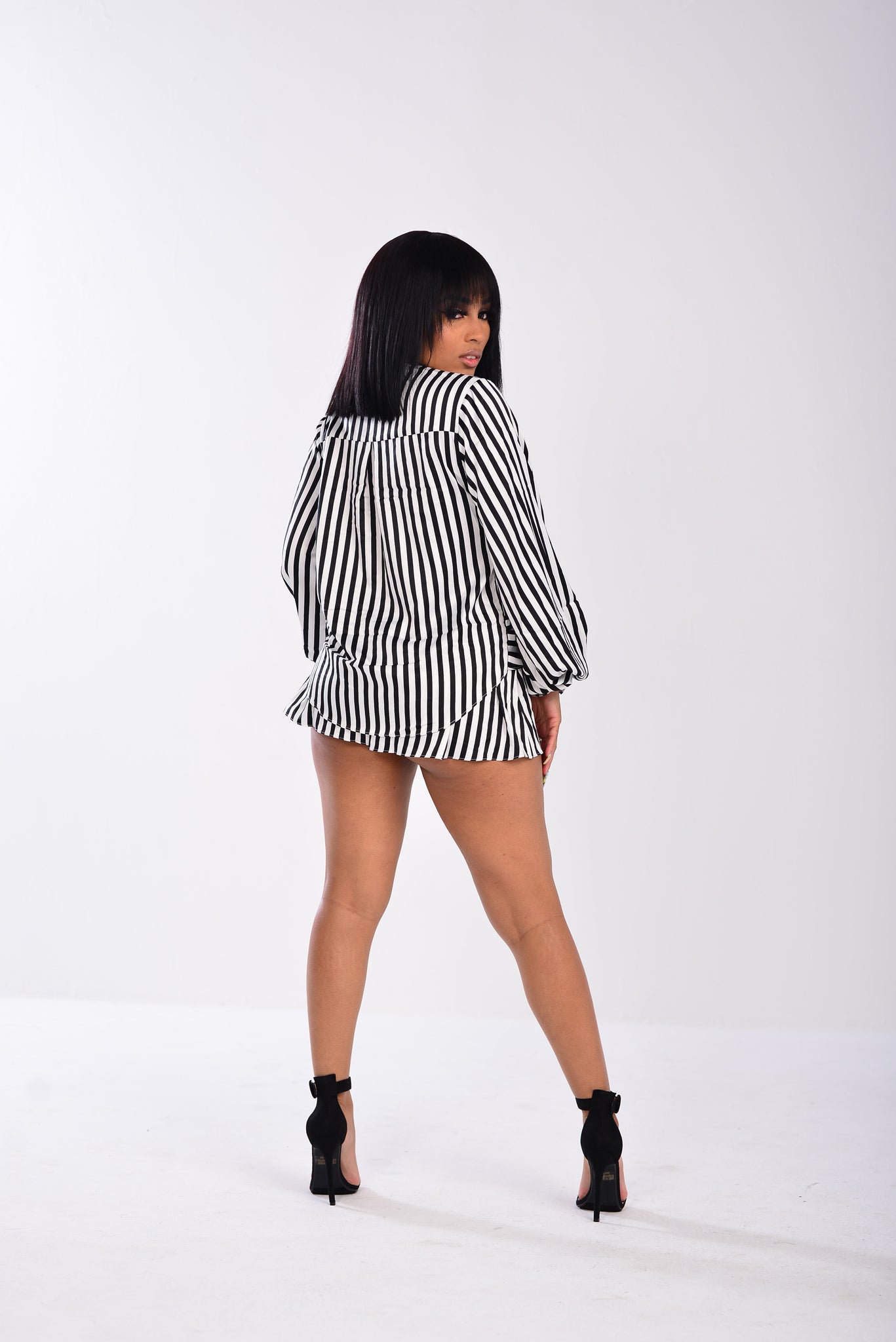 STRIPE SHORTS SET