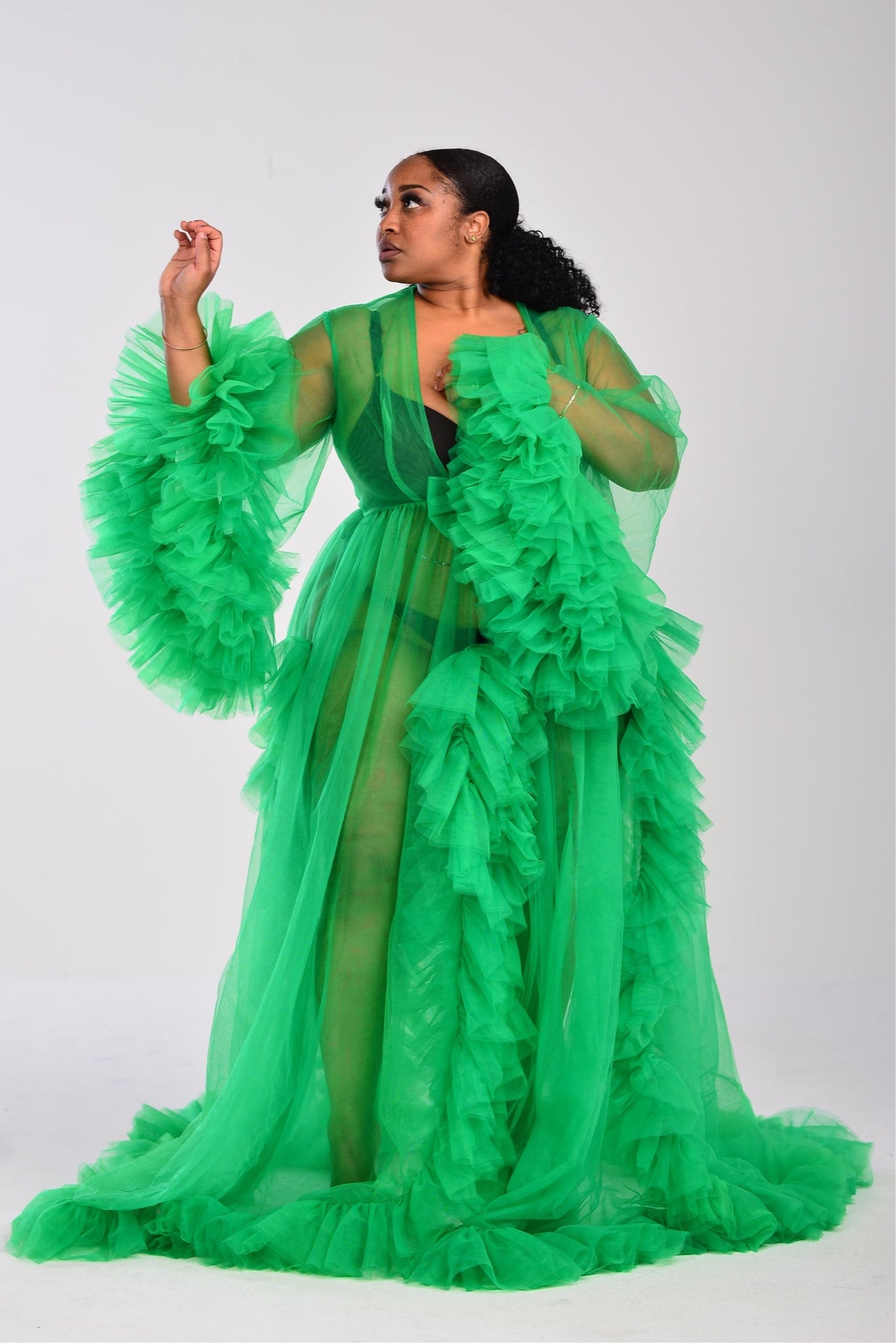 Lush Green Tulle Dress
