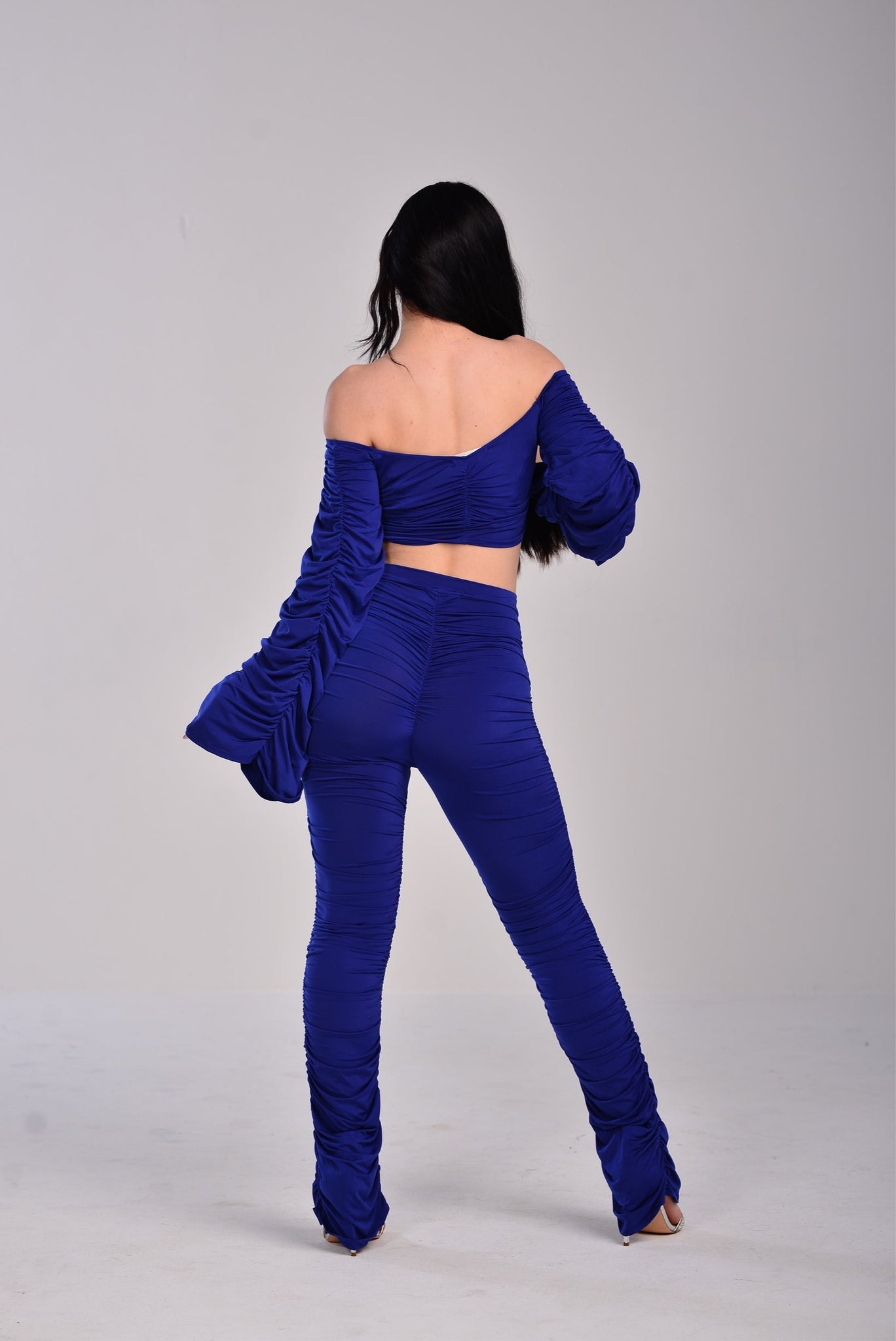 CROP RUFFLE SET