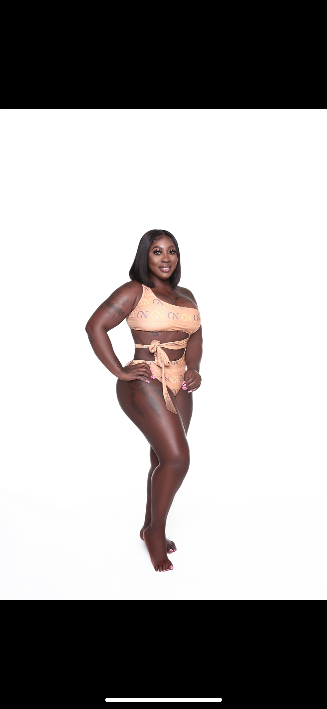 GN Monogram Tie Swimsuit