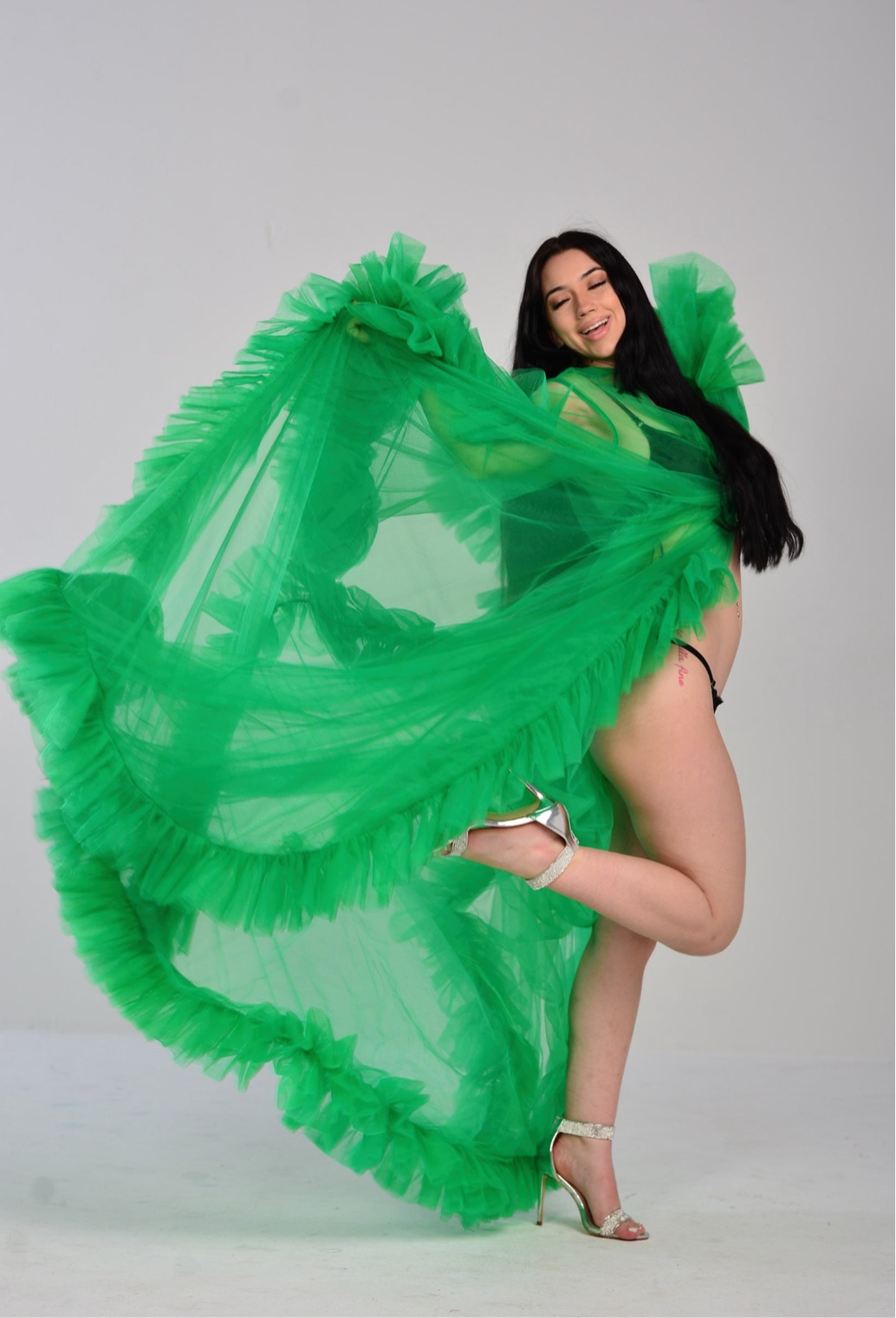 Lush Green Tulle Dress