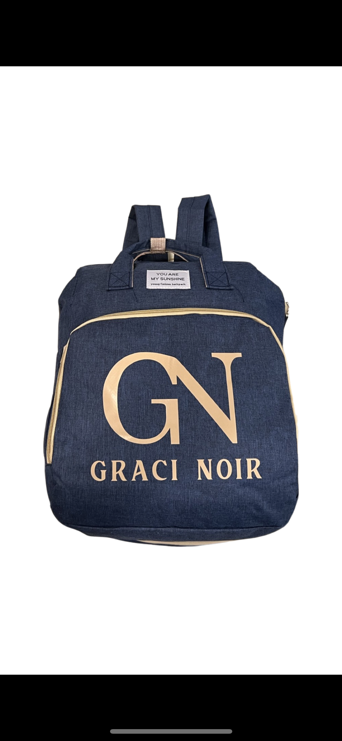 NAVY  BABY BED BAG
