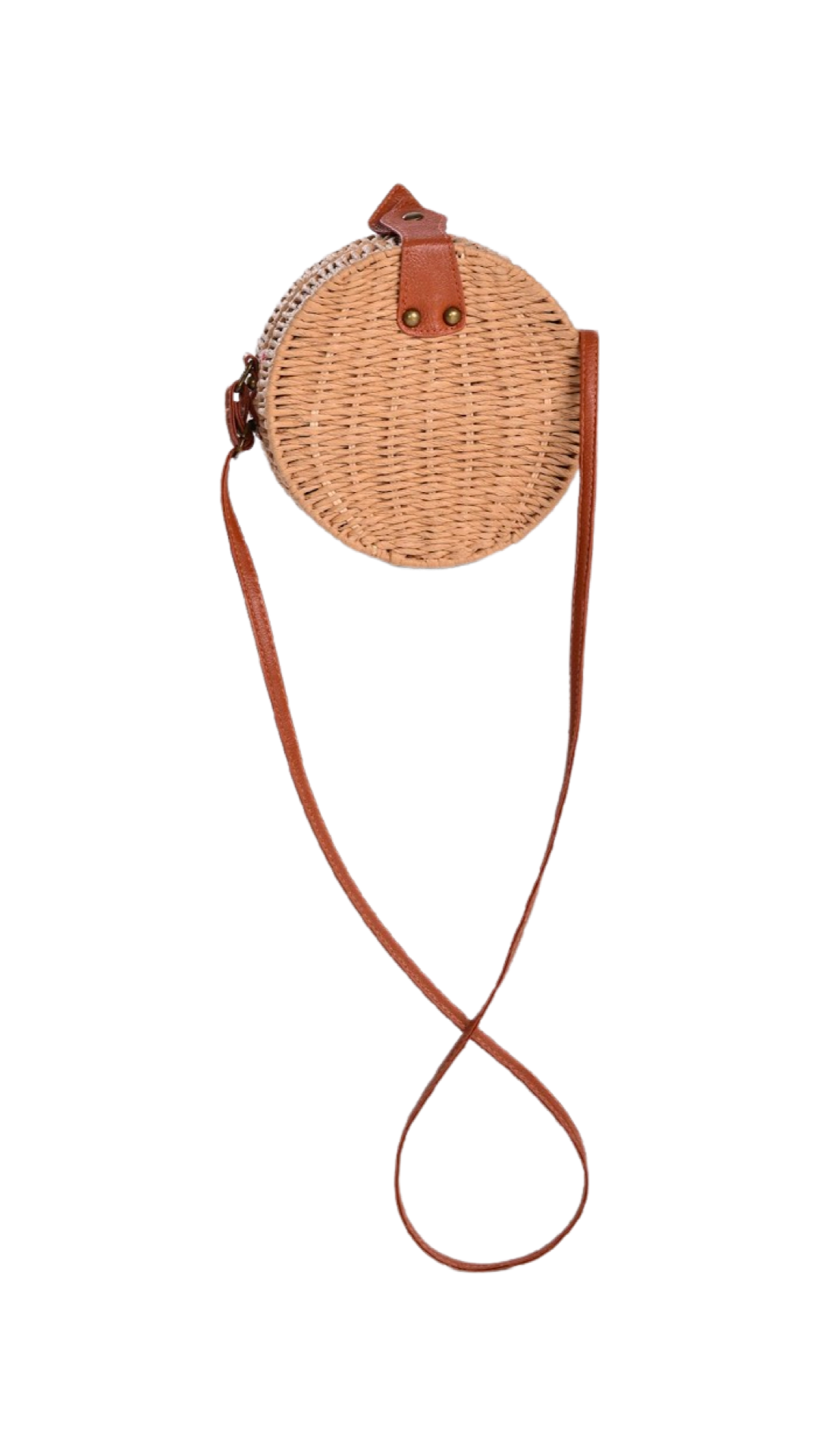 NUDE STRAW BAG
